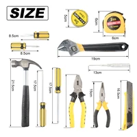 Ensemble d'outils à main pour la maison, kit d'outils à main généraux avec boîte de rangement en plastique, utilisé pour la réparation automobile et la réparation domestique. 3