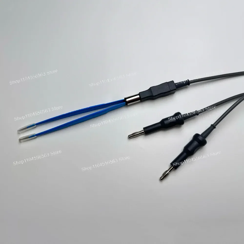 

Reusable bipolar coagulation clamp cable 4mm banana plug connection bovie interface ESU-006D01