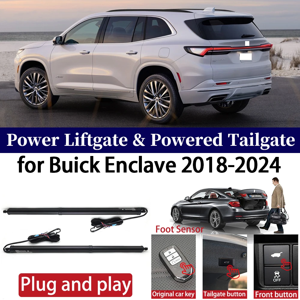 ZhuCamX for Buick Enclave 2018-2024 Car Auto Power Electric Tailgate Liftgate Lift Trunk Closer System Boot Lift Motor Kit