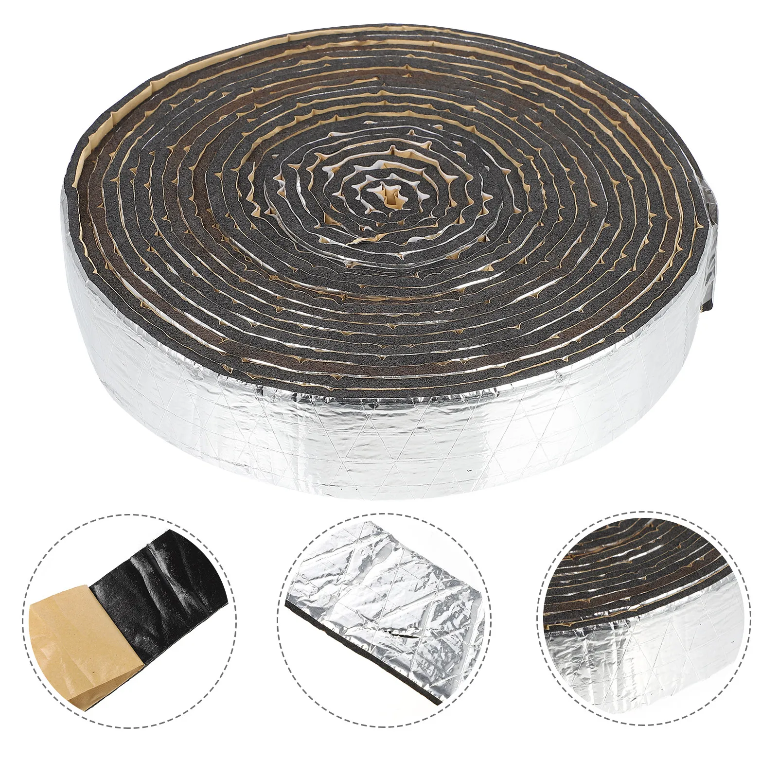 Soundproof Cotton Foiled Wrap Aluminum Foil Sound Insulation Pad Easy Install Car Trunk Noise Reduction Heat Insulation Panel