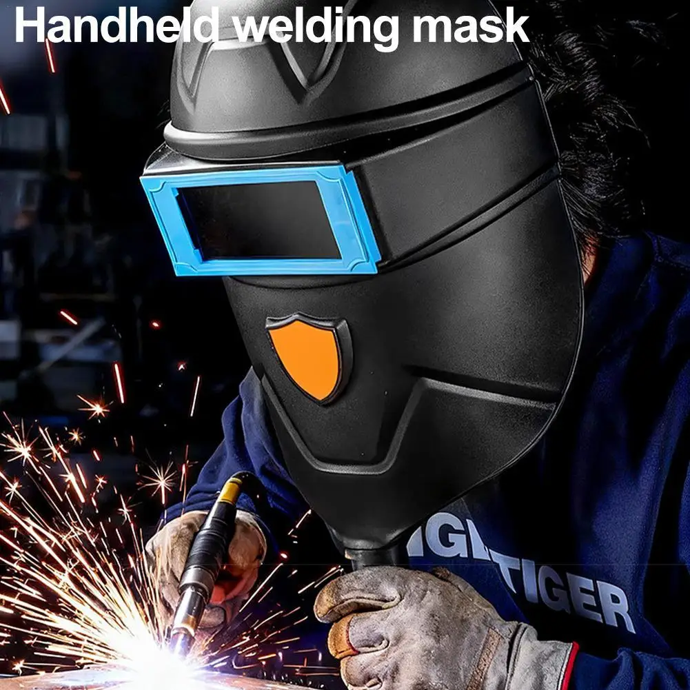 ハンドヘルド溶接ヘルメット、眼鏡付き溶接マスク、研削用の目の保護、高溶接作業温度対応