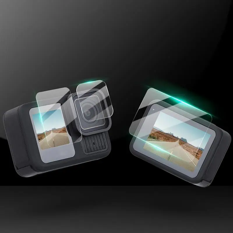 Action Camera Tempered Glass Lens Protector Protective Lens Replacement For Camera Waterproof UV Protective Glass Cover