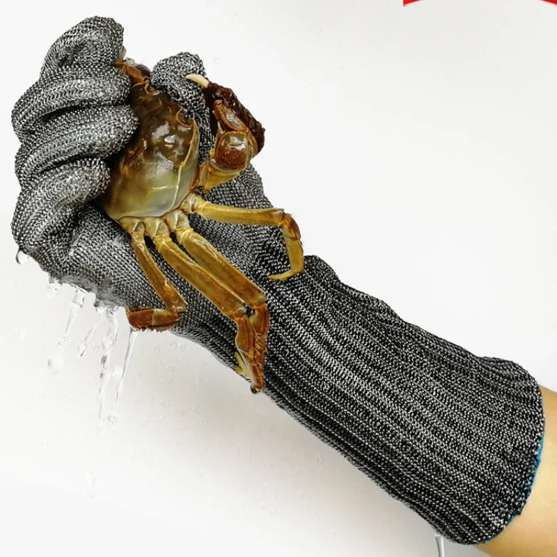 

Five-level anti-cut, anti-puncture, waterproof and extended steel wire gloves, catch crabs, kill fish, seafood and cut meat