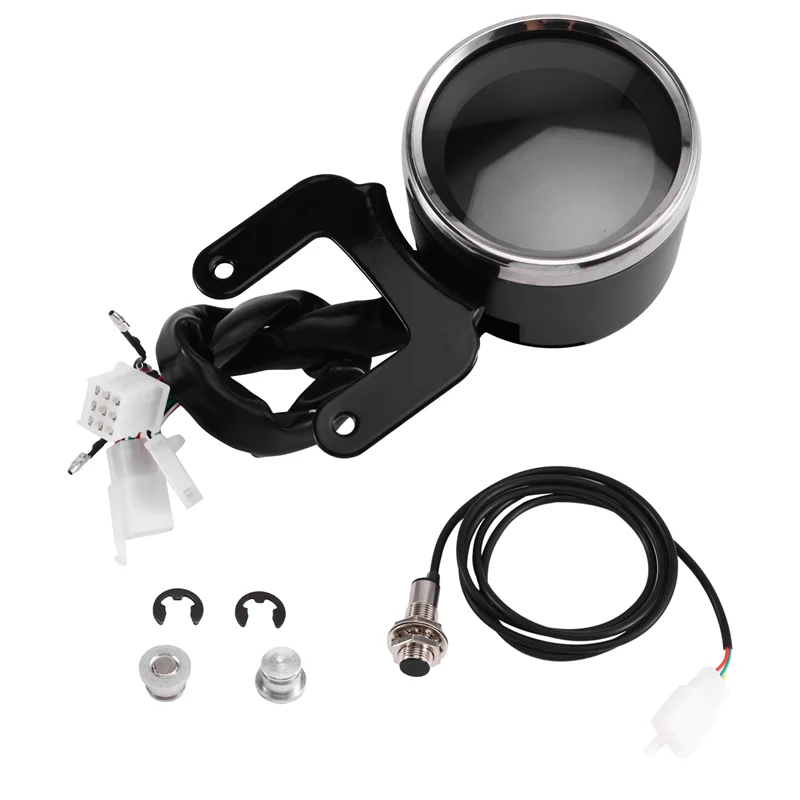 Universal 12V Motorcycle LCD Digital Odometer Speedometer Tachometer Fuel Gauge Display Unit-A97E