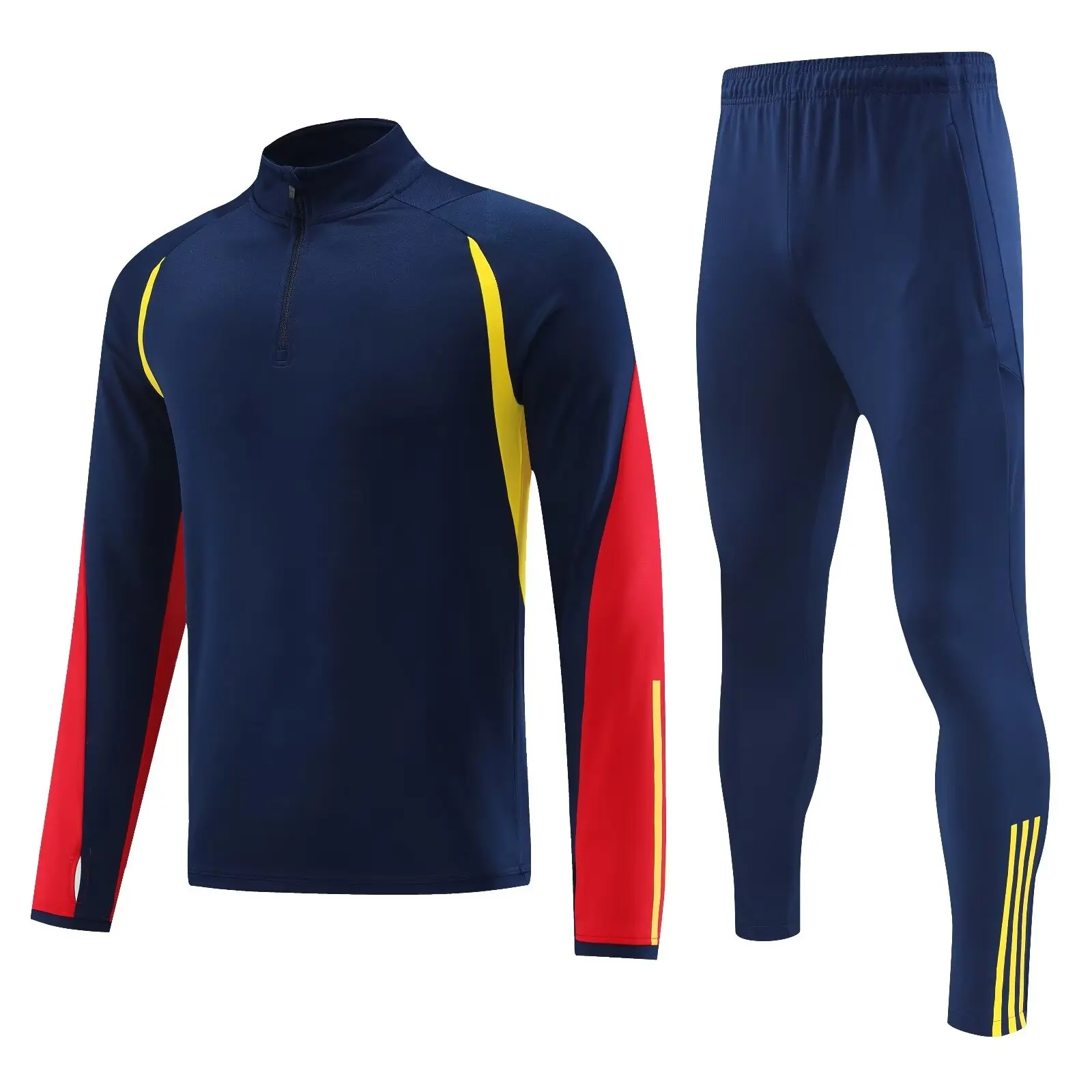 new men Leisure sports set suit soccer Training wear games Jerseys Jacket baseball Kit  long sleeve top and trousers