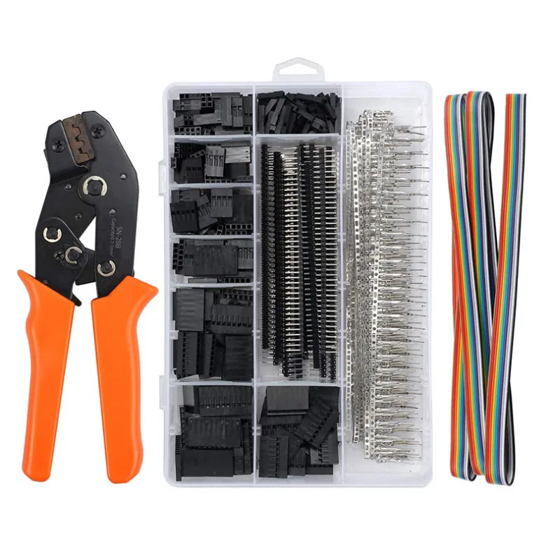 

1550Pcs SN-28B Dupont Crimping Tool Pliers Wired Terminal Connector Ferrule Crimper Wire Hand Tool Set Terminals Clamp Kit Tools