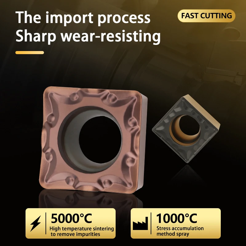 KaKarot ใส่คาร์ไบด์10Pcs SCMT09T302 SCMT09T304 SCMT09T308 AK อลูมิเนียมหมุนเครื่องมือ CNC Cutter