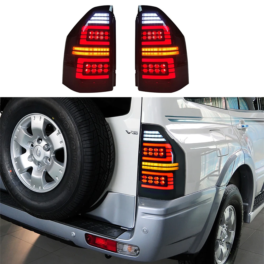 Taillight For Pajero V73 LED Taillights 2005-2014 V75 V77 Tail Lamp Car Styling DRL Signal Projector Lens Automotive