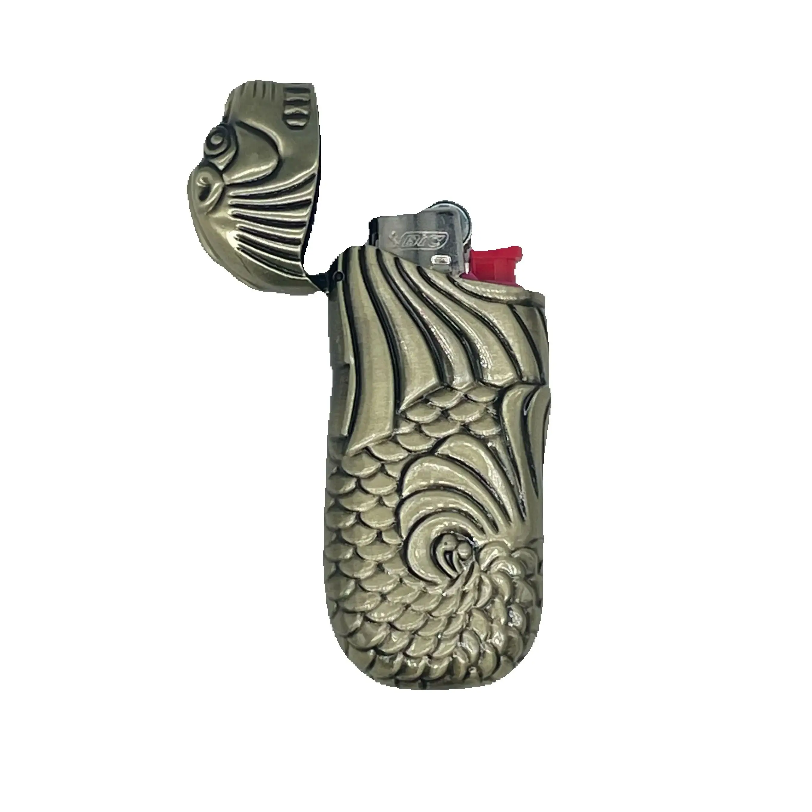 حافظة ولاعة على شكل ميرولين نادرة لهاتف Bic J5 ولاعة صغيرة عتيقة وحامل ولاعة إبداعي وغطاء حماية بدون ولاعة