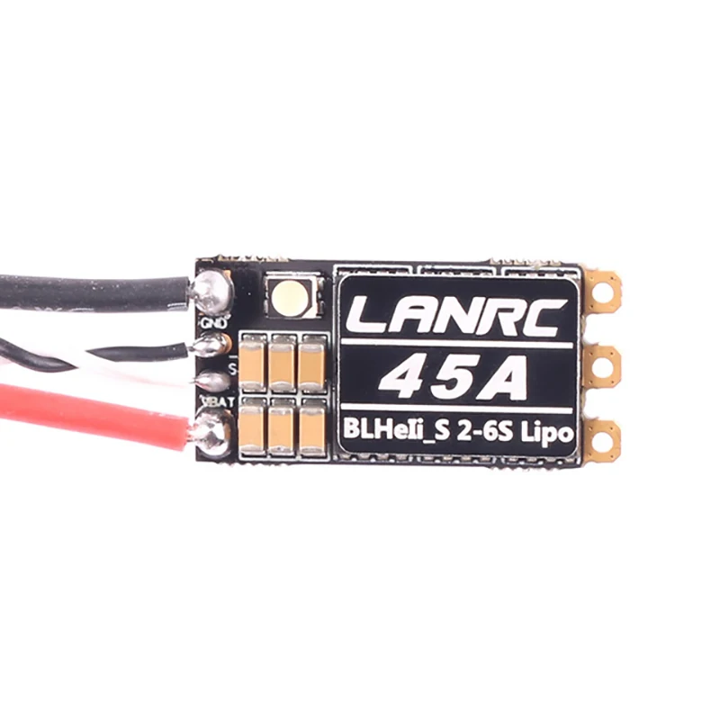 4 sztuk LANRC 35A/45A BLHeli_S 2-6S Lipo ESC wbudowane programowanie kolorów RGB LED d-shot 150/300/600 ONESHOT125 dla RC FPV Quadcopter