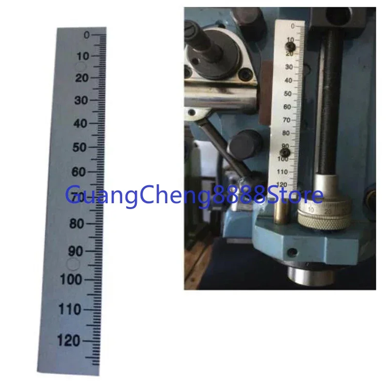 1Pc CNC Milling Machine 0-120mm Depth Feed Rod Scale Ruler Aluminum B159 For Bridgeport Mill Part Best Selling