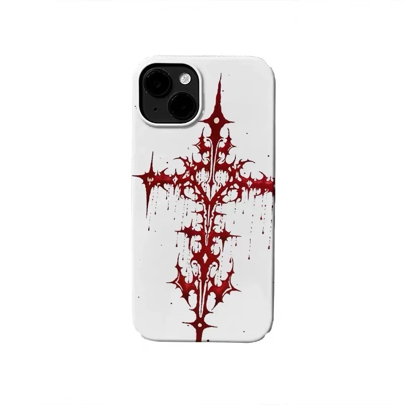 

Wine Red Cross Sword Phone Case for IPHONE 17 Air 16E 15 PROMAX 14 Plus 13 12 MINI 11 PRO 16Plus XR XS MAX Acrylic Phone Cover