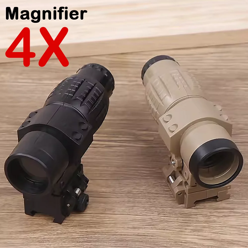 4X Tactical Magnifier Toy Telescope Sight Quick Release Adjustable Pineapple Model Shooting Accessories 20-21mm Rail Monocular