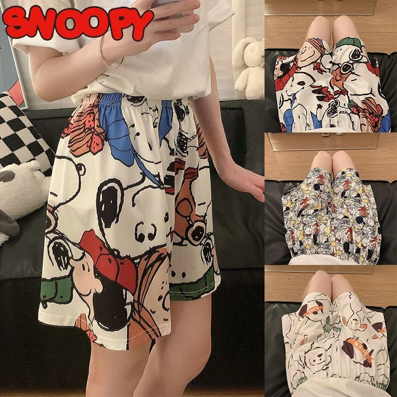 

Snoopy Shorts Summer Women High Waist Oversize Shorts Short Pants Pajama Pants Casual Cartoon Sports Shorts Home Outdoor XXXL