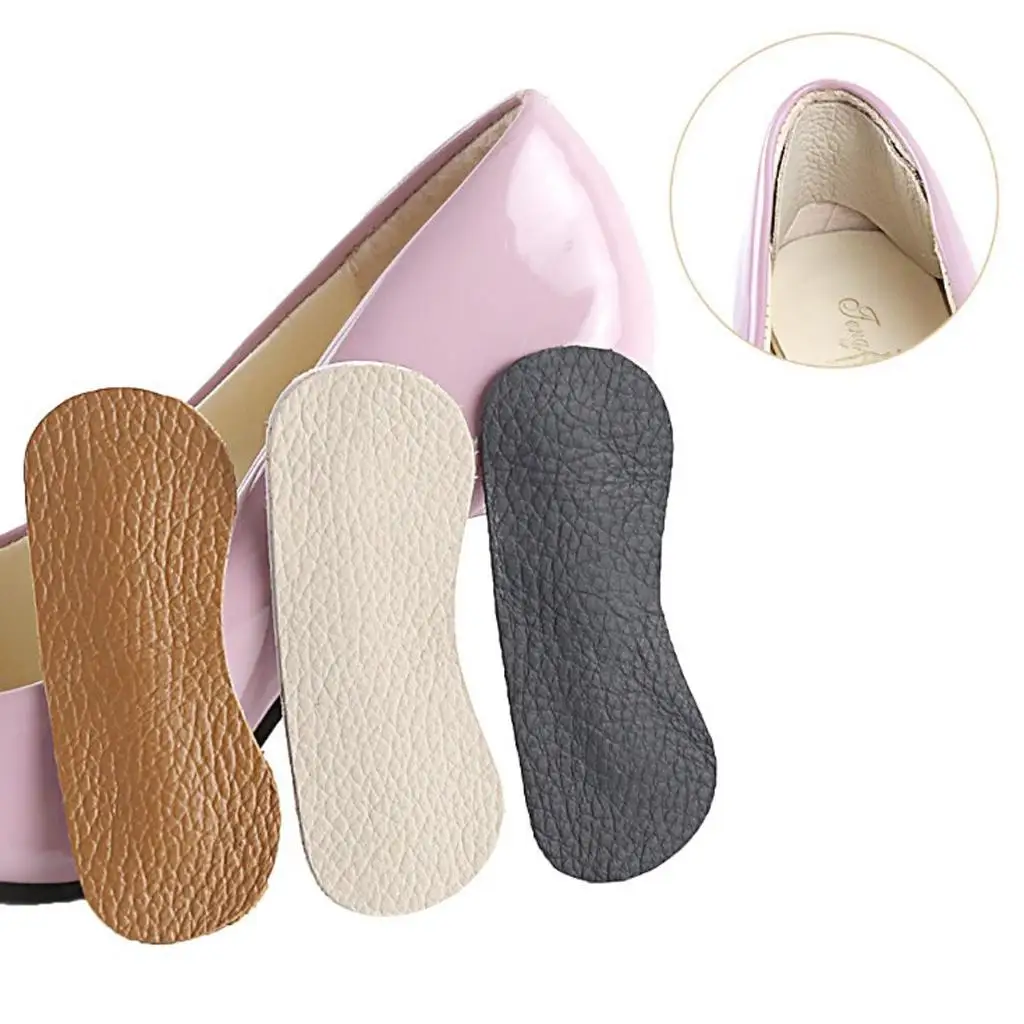 Heel Shoe Grips Liner Soft PU Leather Cushion Support Back Pad for Foot Care in New Shoes
