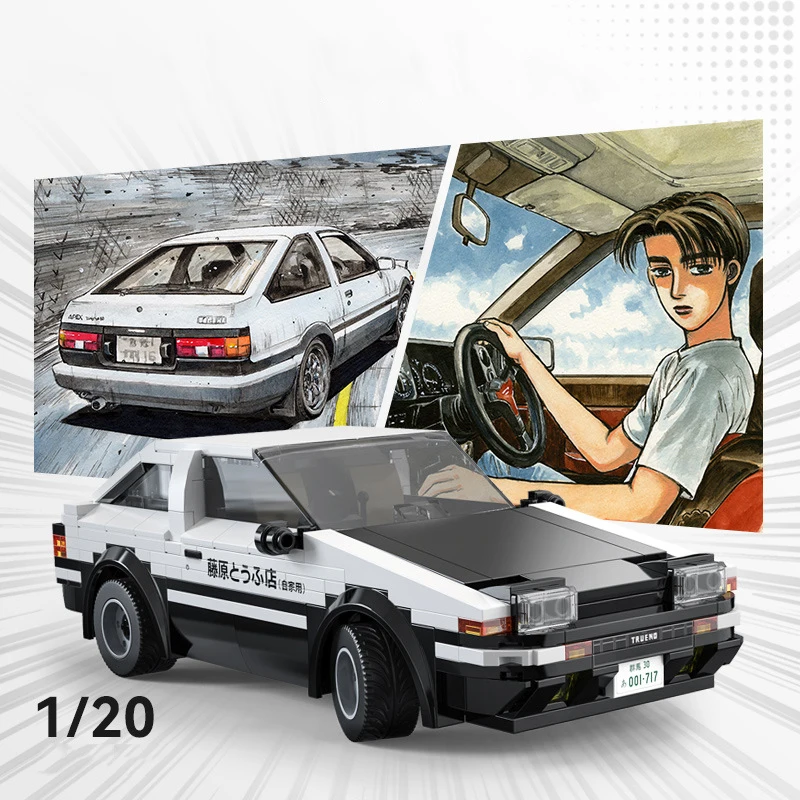 التقنية بنة 1:12 مقياس سباق أنيمي الأولي D اليابان Ae86 Trueno نموذج راديو 2.4 جيجا هرتز التحكم عن بعد سيارة الطوب RC اللعب
