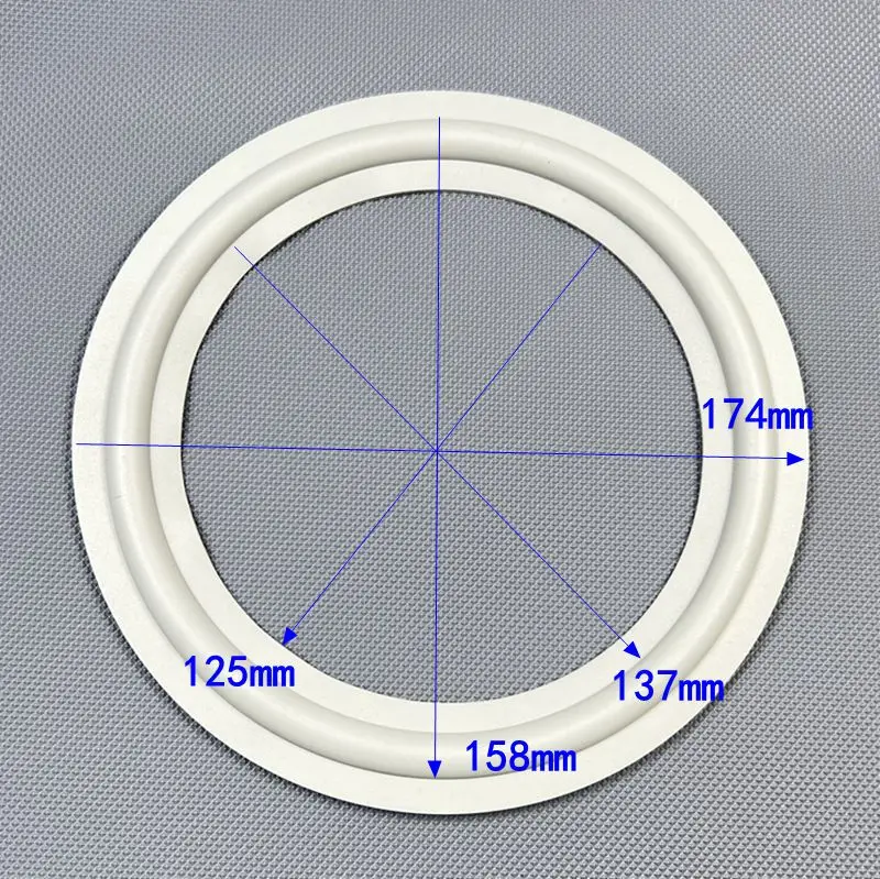 حلقة إصلاح مكبر صوت ghxampin ، 7 بوصة ، رمادي ، من المطاط ، 2 من من من من