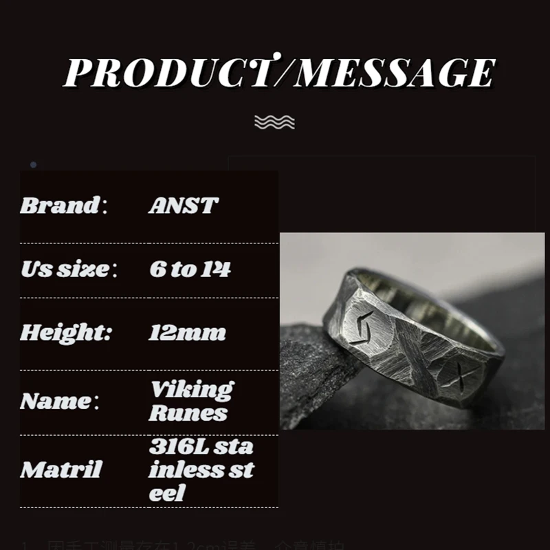 Freeshipping Stainless Steel Odin Norse Anel Amulet Rune Couple Dating Viking Rings For Men Women Words Jewelry Boyfriend Gift