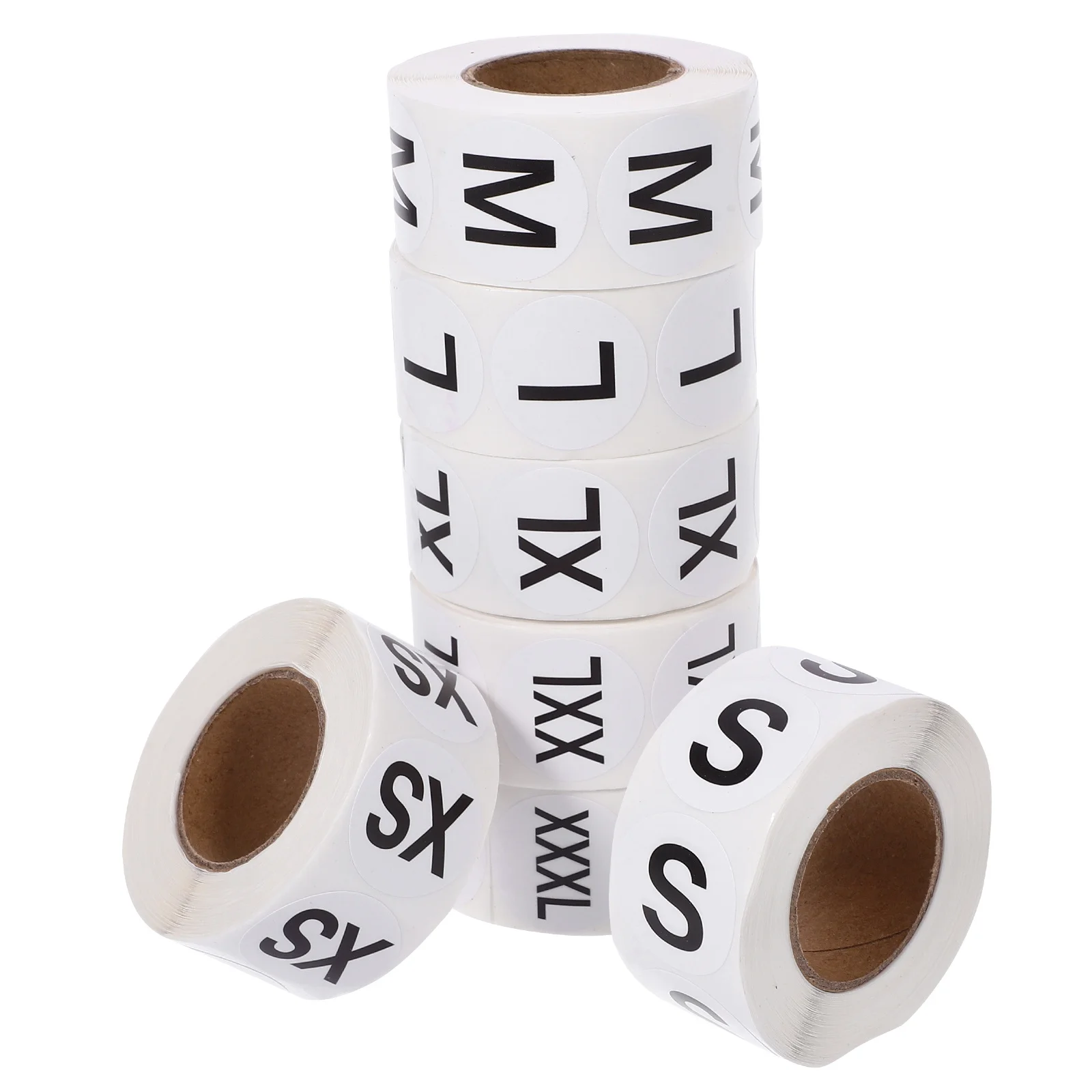 7 Rolls Clothing Size Stickers Self Adhesive Round Labels Easy Use for Home Retail Size Label for Clothes Clothes Label Sticker