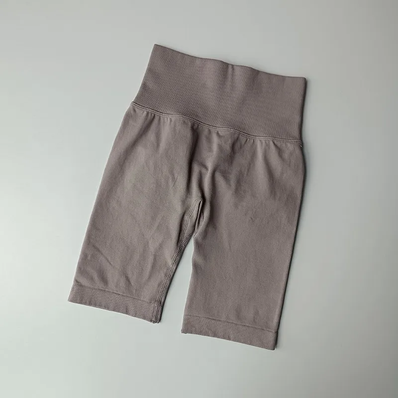Damen Yoga-Shorts mit hoher Taille, Sport-Shorts, Hüft-Push-Up, weiche Fitness-Shorts, schnelltrocknende Laufshorts, Bauchkontrolle, Workout-Gym-Shorts – Detail 5