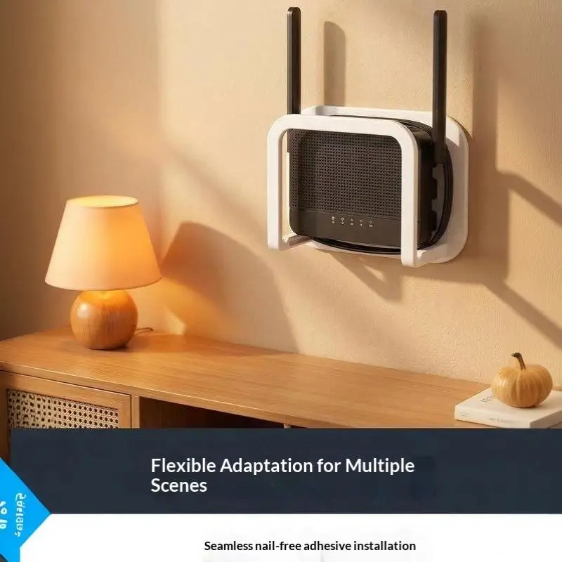 Wandhalterung für WLAN-Router, ohne Bohren, einfache Installation, platzsparendes Design für die Organisation im Heimbüro. – Detail 14