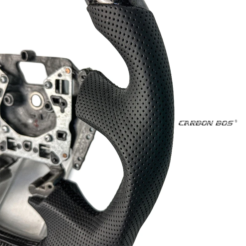 Car Accessories for Ford Steering Wheel Black Carbon Fiber for Ford Xr6 Fg Mk2 Ford Falcon Perforated Leather Customized - Image 2