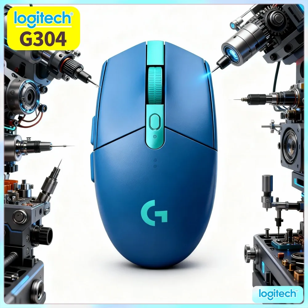 Mouse para jogos sem fio Logitech G304 LIGHTSPEED, compacto, que economiza espaço, bolsa para laptop, para viagens de negócios, fora do trabalho