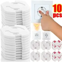1/10pcs  Baby Safety Child Electric Socket Outlet Plug Protection Security Two Phase Safe Lock Cover Kids Sockets Cover Plugs