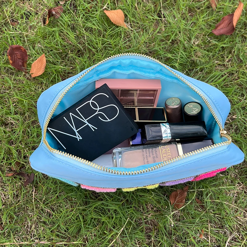 تصميم جديد S M L XL حجم هدية الطباعة نمط حقيبة مستحضرات تجميل المرأة مقاوم للماء النايلون سستة الحقيبة السفر حقائب أدوات الزينة حقائب مستحضرات التجميل