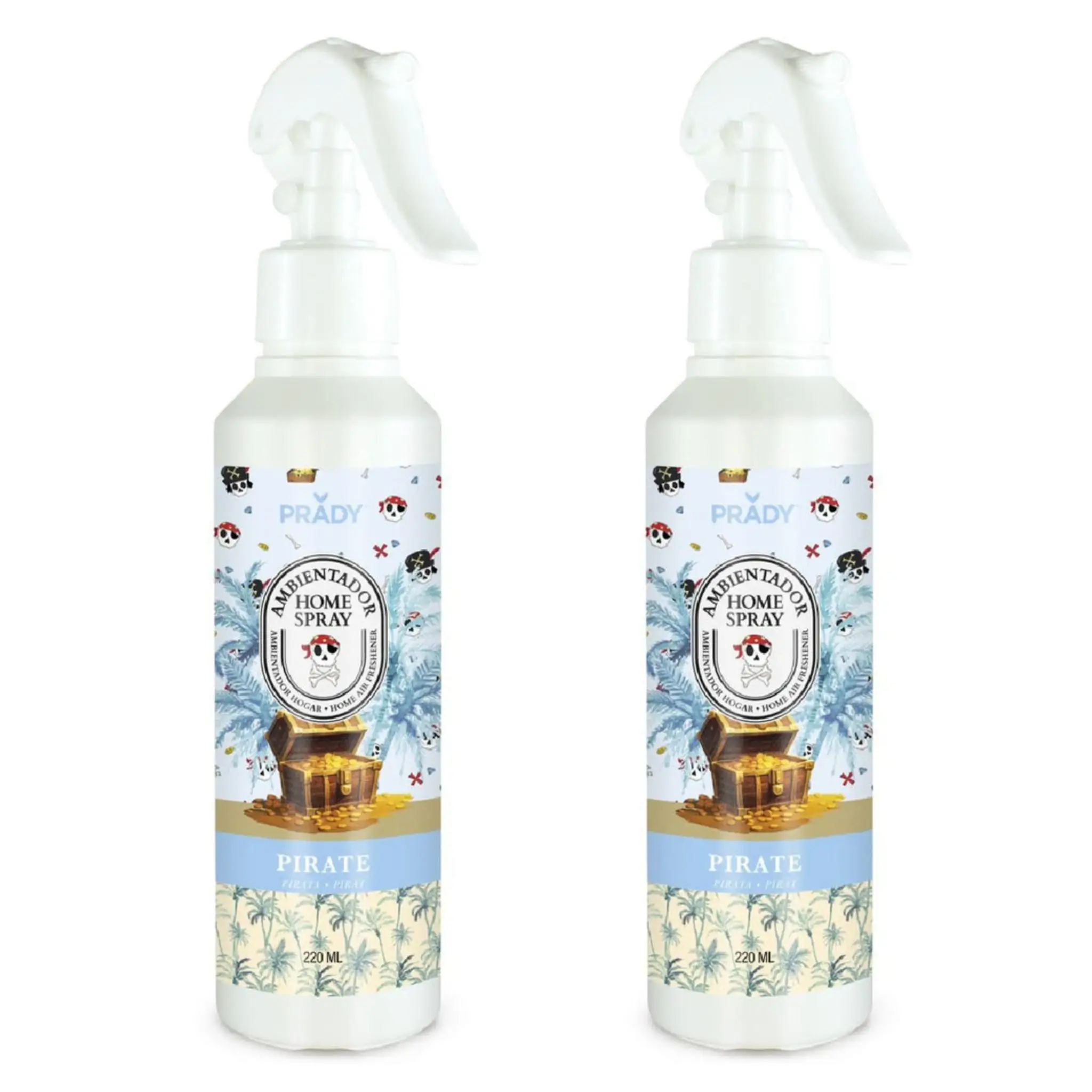 2 UNIDADES DE 220 ML Ambientador en spray para hogar 200ml - Pirata - prady