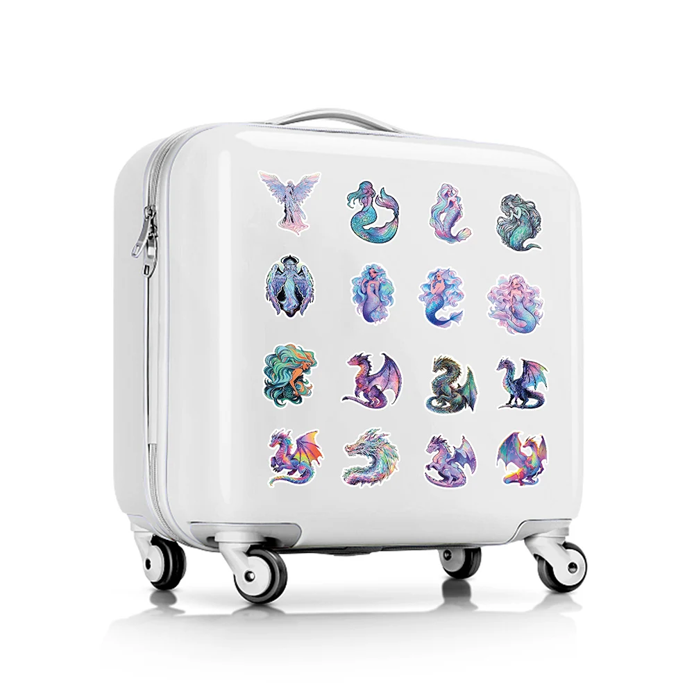 10/30/50pcs Laser Mermaid Cartoon Stickers Cute Girls Holographic Sticker Laptop Suitcase Scrapbooking Bike Waterproof Decals