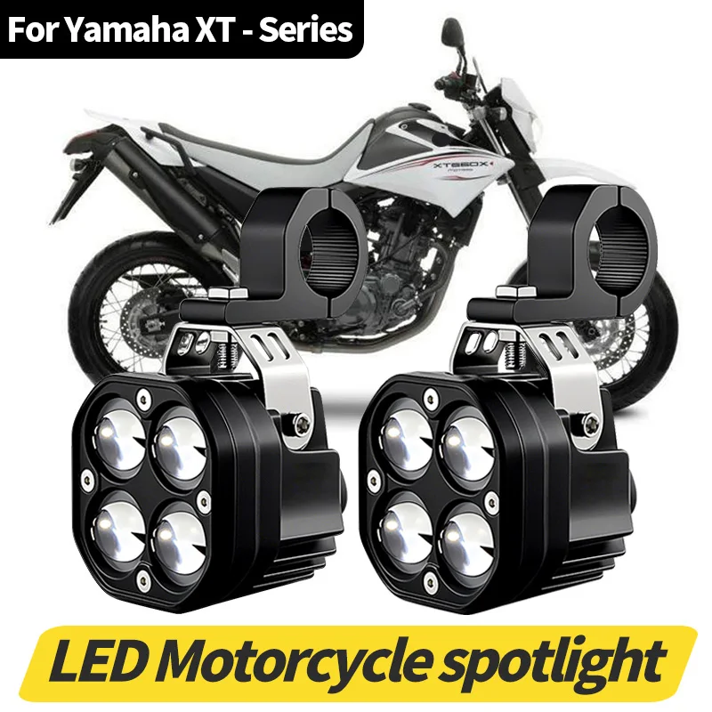 

1Set 80W 12000LM 12-36V Motorcycle Headlights LED Flicker Lamp Driving Spotlight Indicators Hi/Lo Light For Yamaha XT660 X/XT250