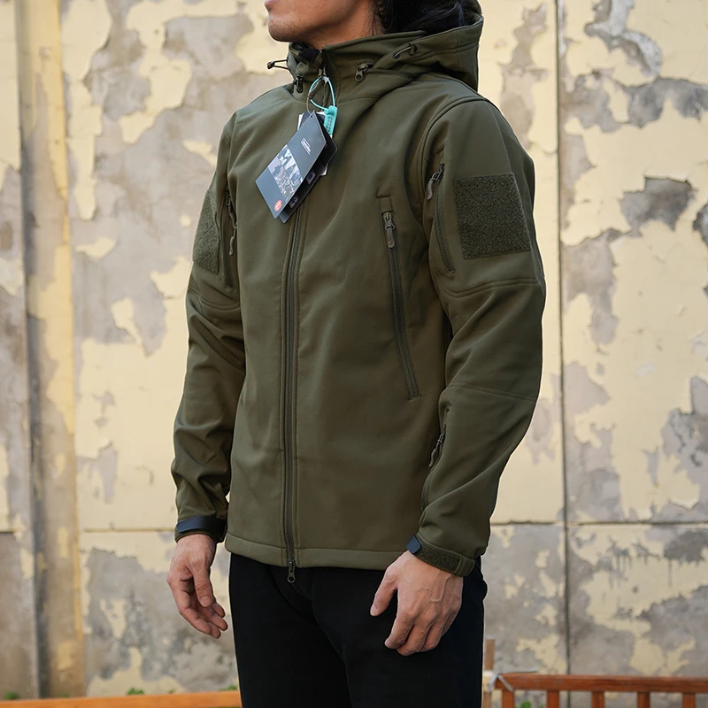 

KIICEILING K-TAD Softshell Fleece Tactical Jacket Men Winter Waterproof Windbreaker Hiking Hunting Fishing Jacket Parkas Coats