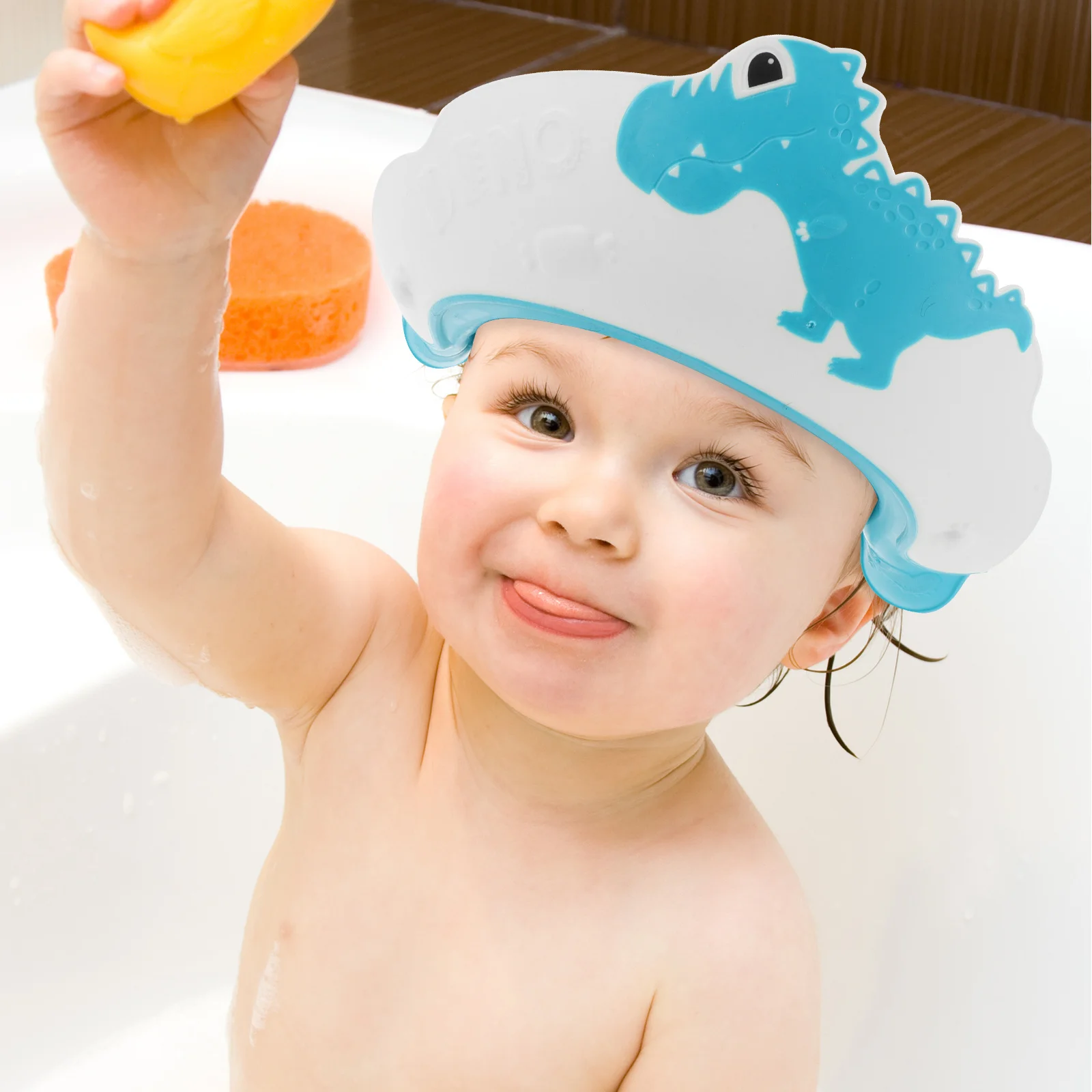 

Adjustable Baby Shower Cap Waterproof Toddler Shampoo Visor Hair Washing Shield Newborn Bath Hat Cute Kids Bath Accessories
