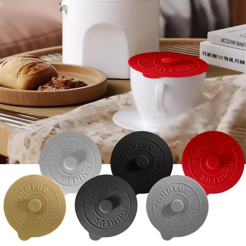 Cups Dust Proof Lid Heat-resistant Leak Proof Sealed Lid Reusable Kitchen Food Grade Silicone Seal Lid Protection Round For Home