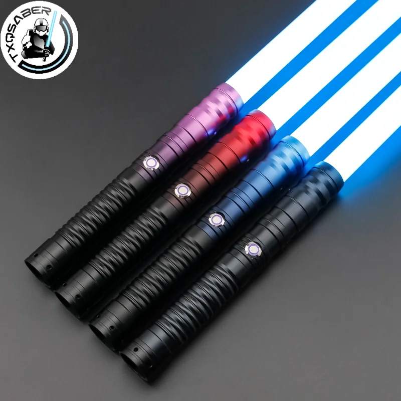 TXQSABER 56cm Mini Child RGB Lightsaber  Metal Handle 12 Colors Balaster Lock-up Heavy Dueling Sword Kids Birthday Gifts Toys