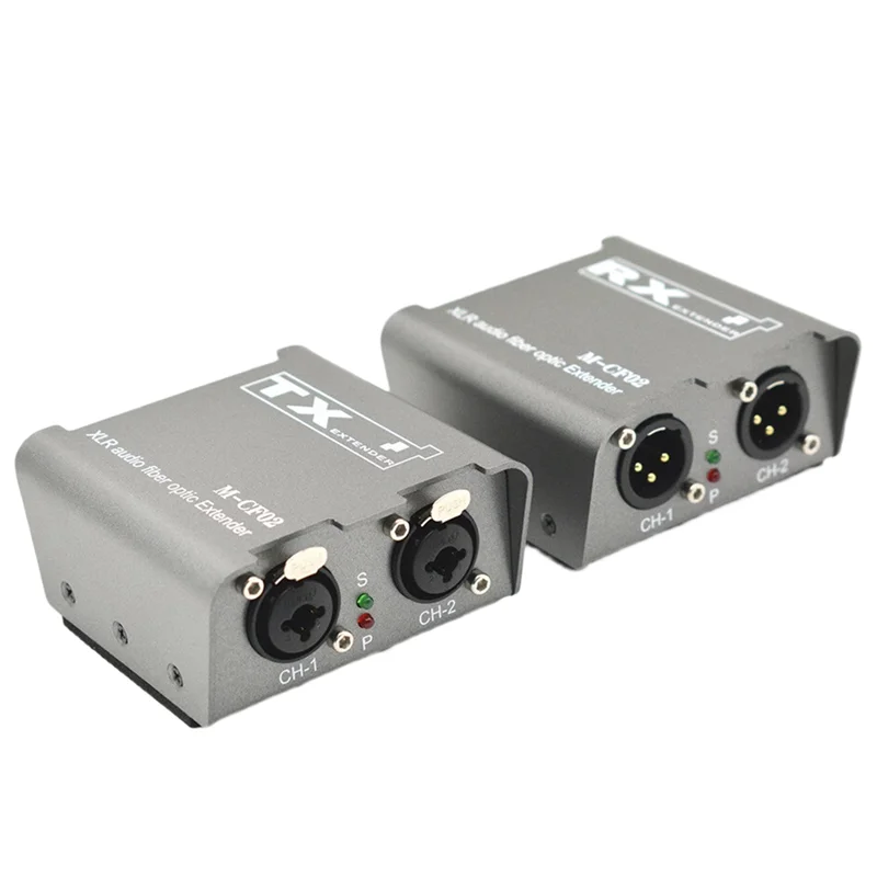 Y43A-1/2 CH XLR Audio Fiber Optical Extender Over SC Fiber Optical Up To 20Km 2 Way XLR Balanced Audio Transmitter Receiver