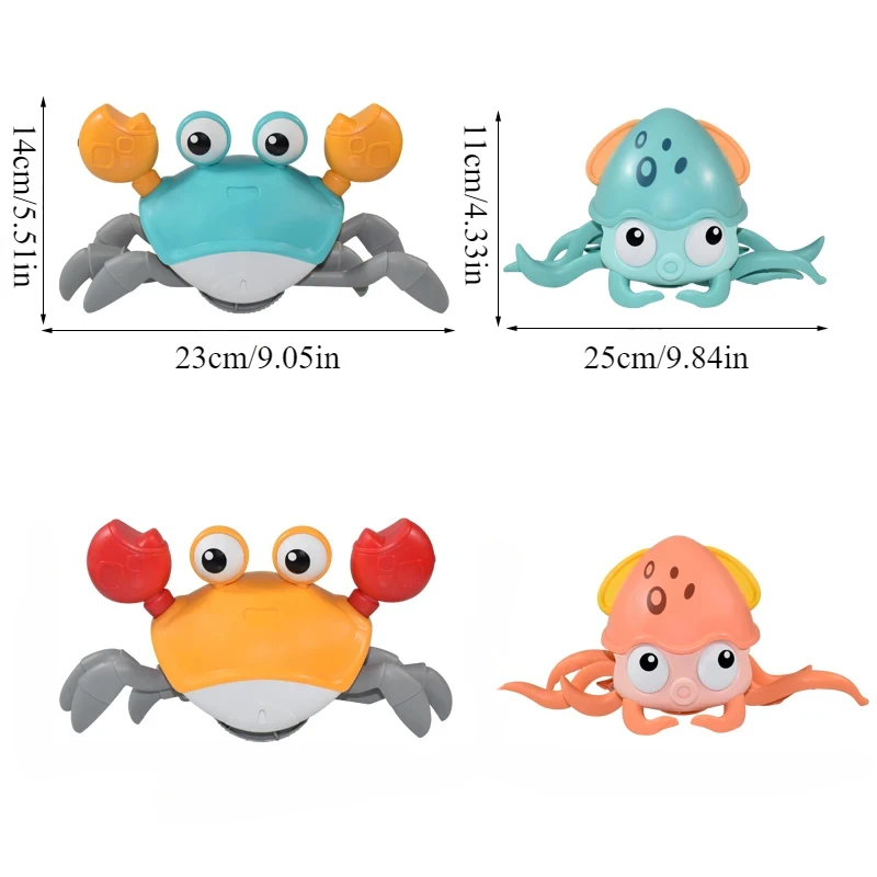 Children\'s Induction Escape Crab Octopus Crawling Toy Baby Electronic Pets Musical Toys Educational Toddlers Mobile Toys BirthdC