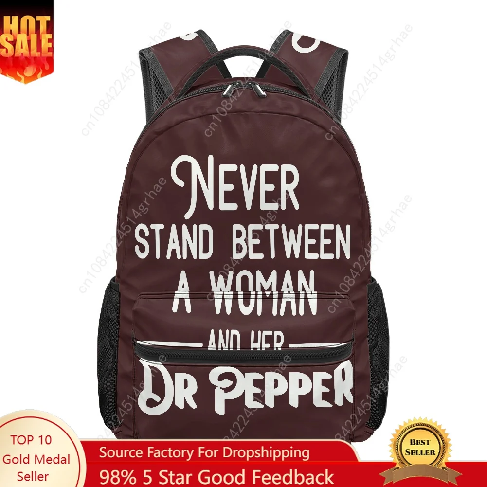 Dr P-Peppers All-over Print Student Backpack Custom Casual Suitable for Travel and Camping Lightweight, and Easy To Clean