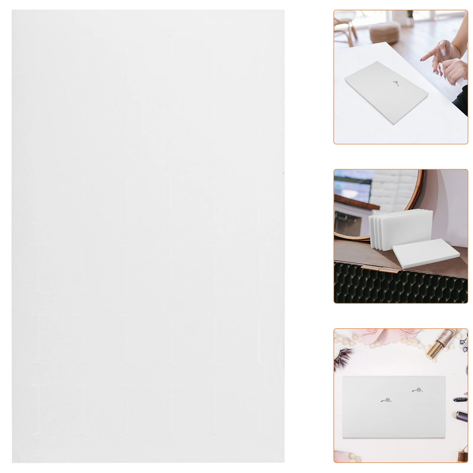 

5Pcs Sponge Insert for Jewelry Box Ring and Earring Display Tray Stackable Organizer Storage Pad Drawer Showcase Photography Mat