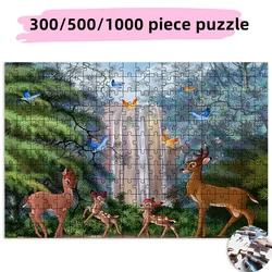 Cartoon Bambi Disney Brand 300 500 1000 Pieces Puzzles Creative Educational Toys Kids Adult Jigsaw Puzzle Collection Hobby Gifts