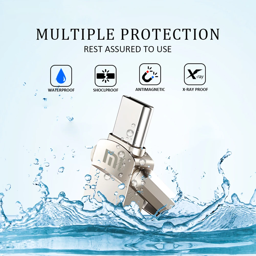 Xiaomi 2TB USB Flash Drive USB 3.2 Fast Type C Pen Drive Memory Stick High Speed Data 1TB For Computers Phone PC Fast Pendrive