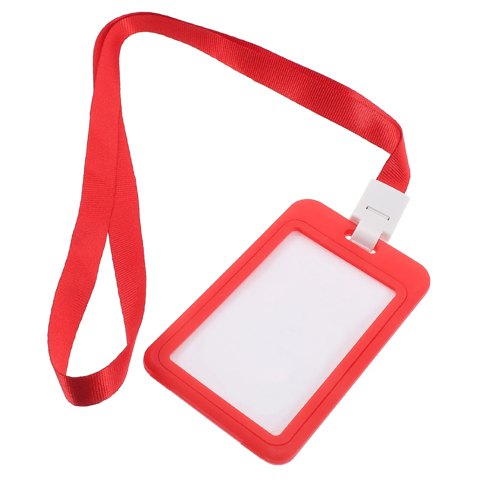 1Set Protective Transparent Card Holder Simple Badge Sleeve Portable Id Card Holder for Work School Bus Cards Cover
