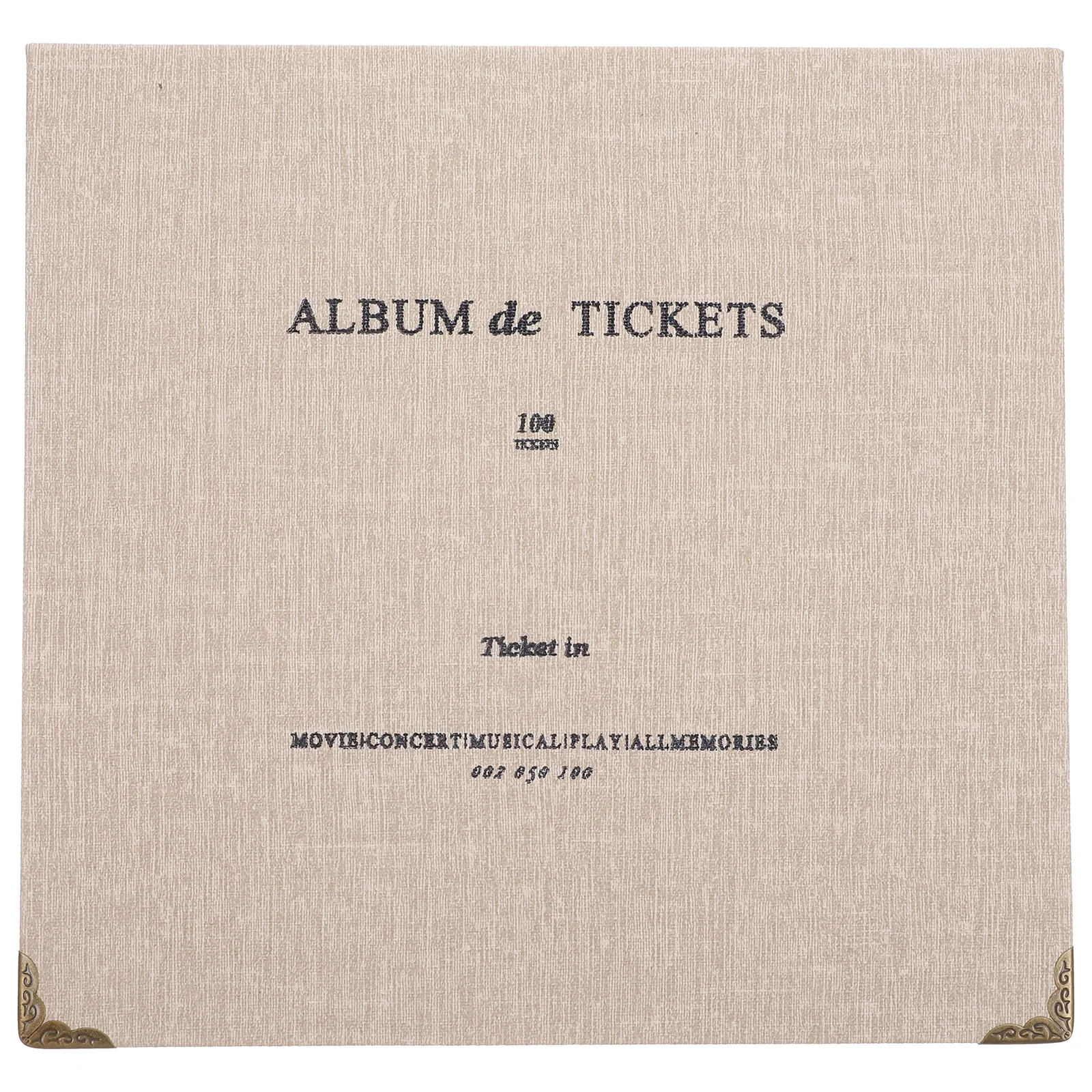 1pc Ticket Collection Book Coffee Premium Durable Receipt Organizer Storage For Photos Tickets Home Office Use