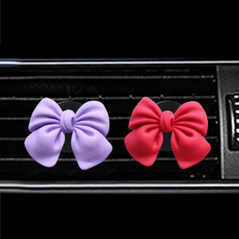 Car Air Freshener Cute Bow-knot Car Perfume Car-styling Natural Smell Air Conditioner Outlet Clip Fragrance Auto Accessories