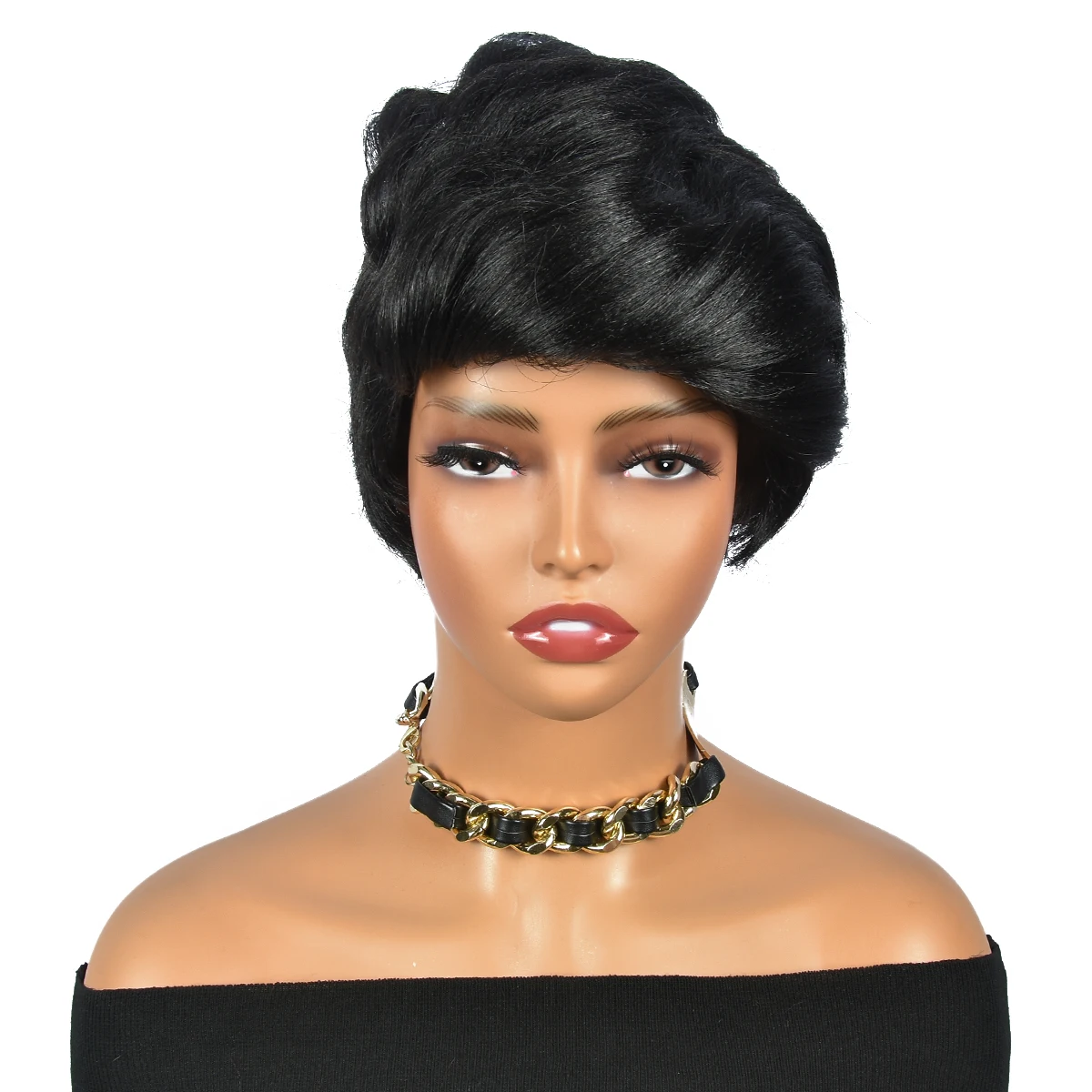 

MISS ROLA Pixie Cut Wig synthetic Hair wig Short Bob Wigs Side Part Straight Glueless Wig