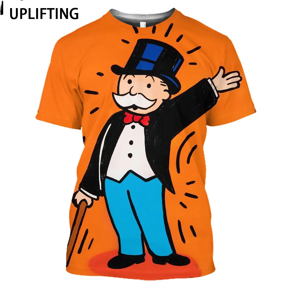 New Alec Monopoly Graphic T Shirts Men Women Funny Casual Old Rich Harajuku T-shirt Money Retro Monopoly Plus Size Tops Tees