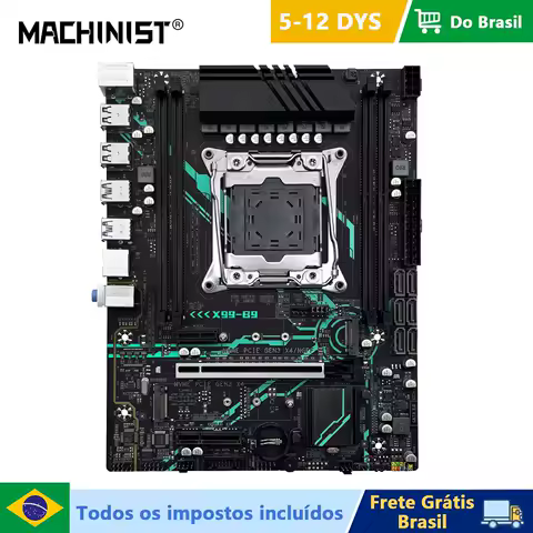 MACHINIST X99 B9 LGA 2011-3 Suporte para placa-mãe Intel XEON E5 V3 V4 CPU C612 Chip DDR4 RECC Memória NON-ECC NVME M.2 USB3.0