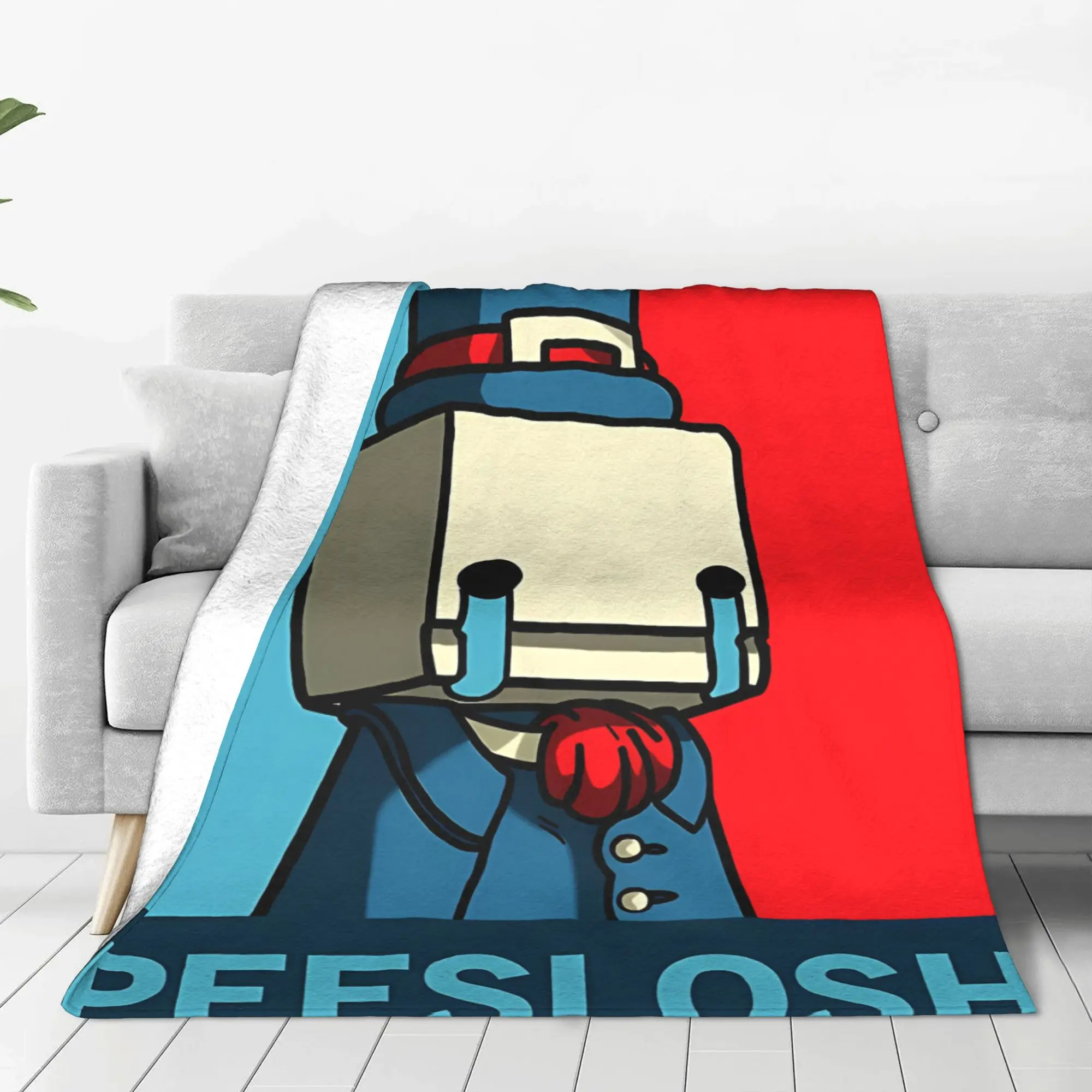 1PC Home Cute Room Decor Hopeless Blanket Throw Blanket BattleBlock Theater Novelty Warm Blanket All Season