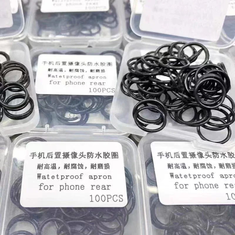 100 Pcs for iPhone X/11/12/13phone hole O-ring rear glass camera rubber ring waterproof rubber ring 11phase head frame sinking